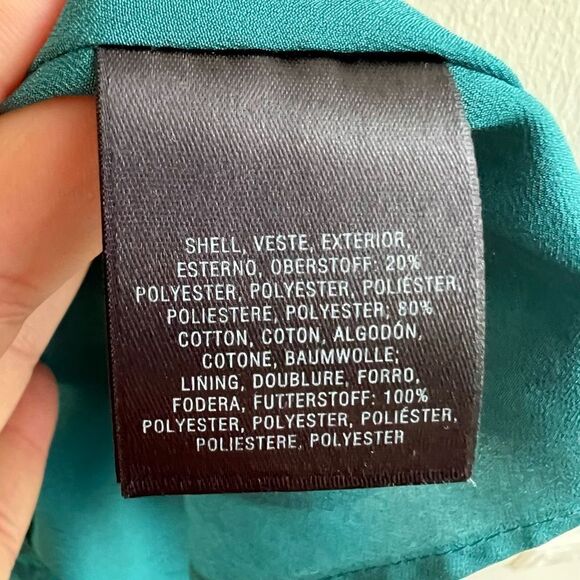 Moulinette Soeurs by Anthropologie Womens 0 Green Blue Flutter Sleeve Midi Dress - Picture 11 of 13